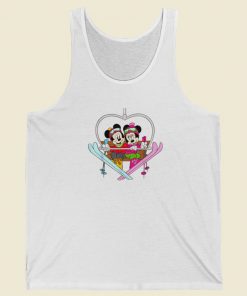 Mickey And Minnie Heart Shaped Ski Tank Top On Sale