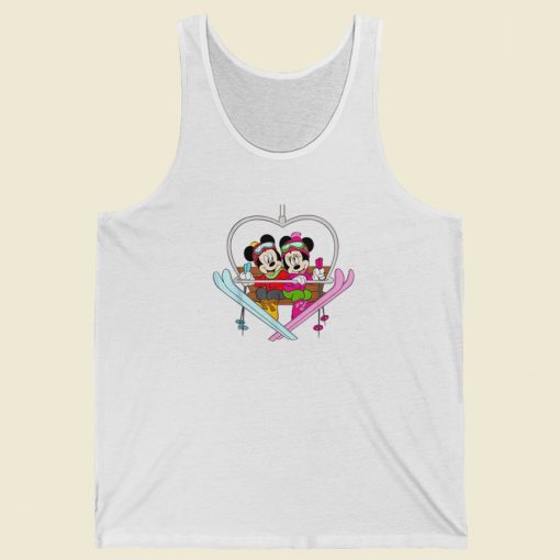 Mickey And Minnie Heart Shaped Ski Tank Top On Sale