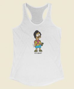 Pablo Escobart Simpsons Racerback Tank Top On Sale