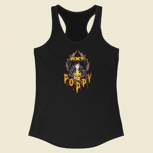 Poppy And Triple H Gold Skull Nxt Racerback Tank Top