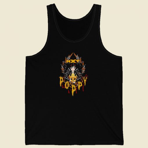 Poppy And Triple H Gold Skull Nxt Tank Top On Sale