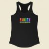 Purride Lgbt Pride Cat Racerback Tank Top