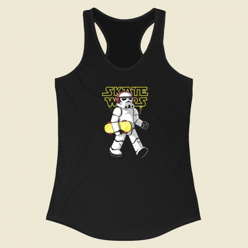 Skate Wars Funny Racerback Tank Top On Sale