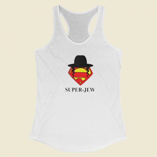 Super Jew Parody Racerback Tank Top On Sale