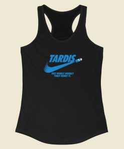 Tardis Wibbly Wobbly Timey Wimey Racerback Tank Top