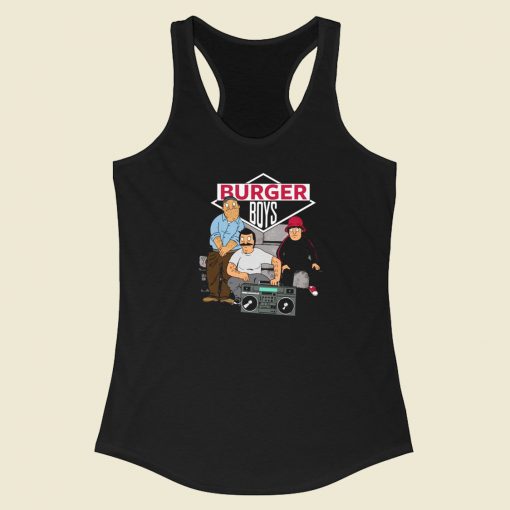 The Burger Boys Racerback Tank Top On Sale