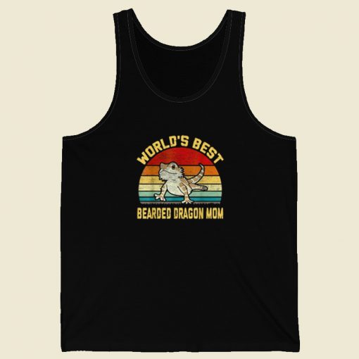 Worlds Best Bearded Dragon Mom Tank Top On Sale