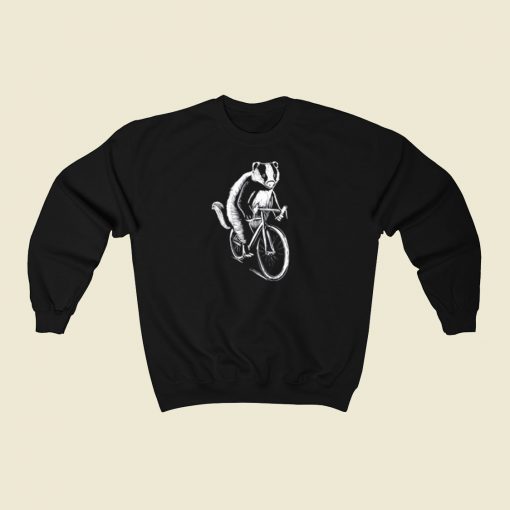 Badger On A Bicycle Sweatshirts Style On Sale