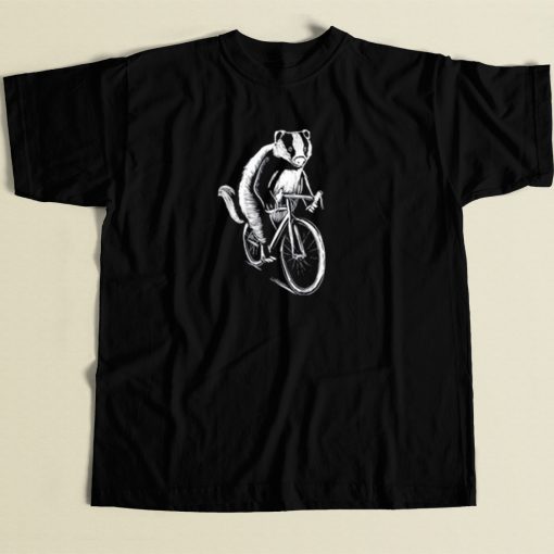 Badger On A Bicycle T Shirt Style On Sale