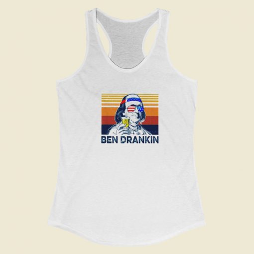 Ben Drankin Benjamin Franklin Racerback Tank Top