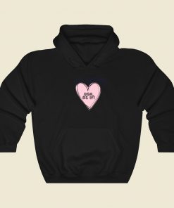 Clueless Ugh As If Pink Drawn Heart Hoodie Style