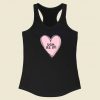 Clueless Ugh As If Pink Drawn Heart Racerback Tank Top