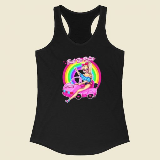 Fuck The Police Rainbow Racerback Tank Top