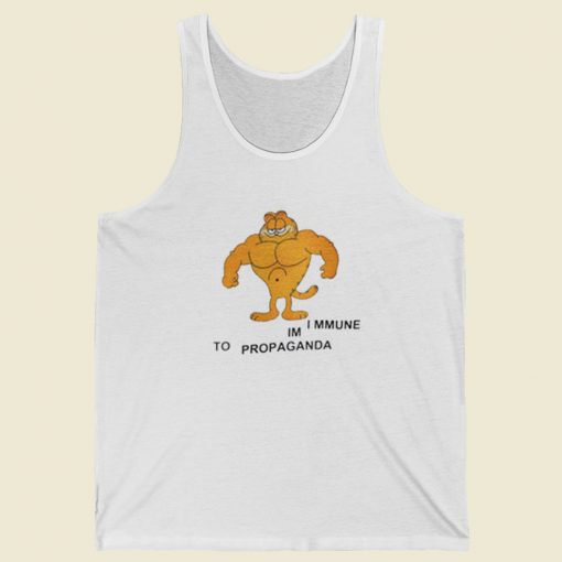 Garfield Im Immune To Propaganda Tank Top