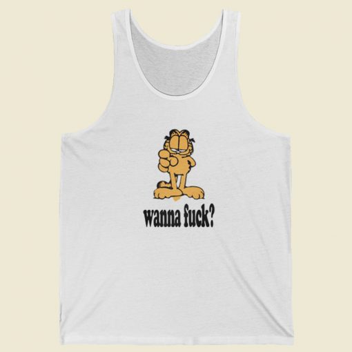 Garfield Wanna Fuck Tank Top On Sale