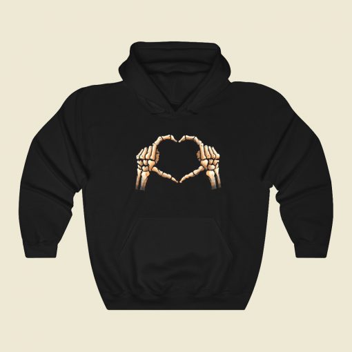 Hands Heart Skeleton Hoodie Style On Sale