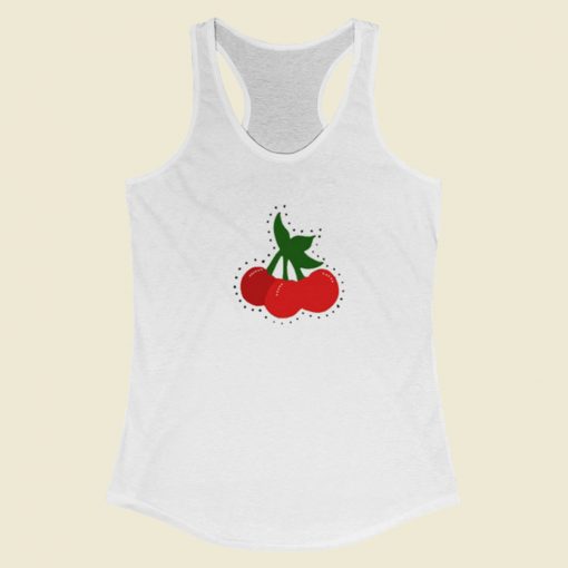 Harry Styles Bedazzled Cherry Racerback Tank Top