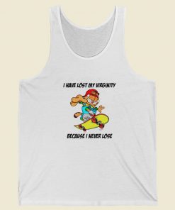 I Have Lost My Virginity Garfield Tank Top On Sale