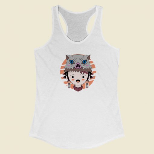 Inosuke Mask Tanjiro Racerback Tank Top On Sale