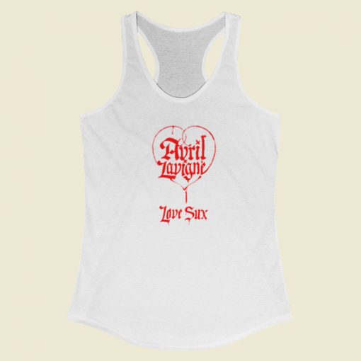 Love Sux Avril Lavigne Racerback Tank Top On Sale