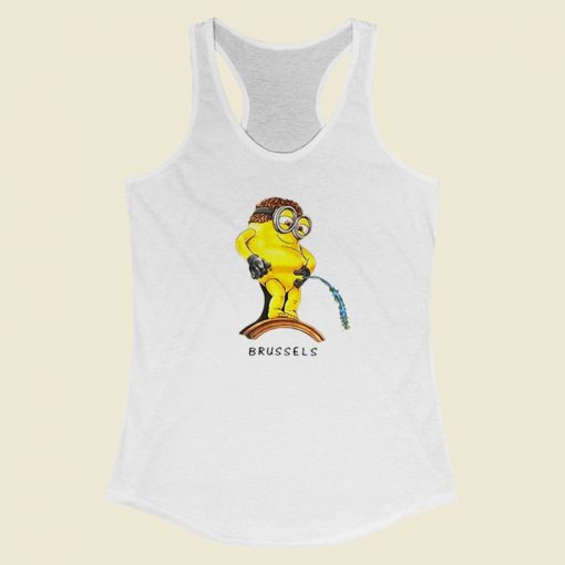 Minion Brussels Funny Racerback Tank Top On Sale