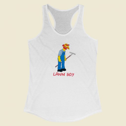 Phish Simpsons Lawn Boy Racerback Tank Top