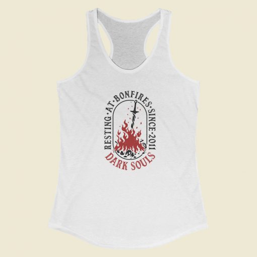 Resting at Bonfires Racerback Tank Top On Sale