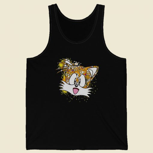 Sonic The Hedgehog Tails Pixel Profile Tank Top