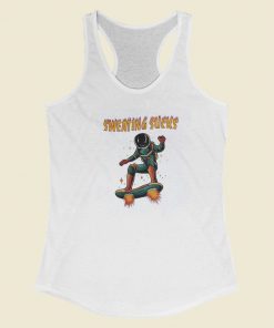 Sweating Sucks Astronaut Racerback Tank Top