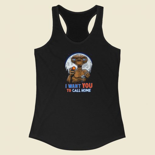 Aliens want You To Back Home Racerback Tank Top