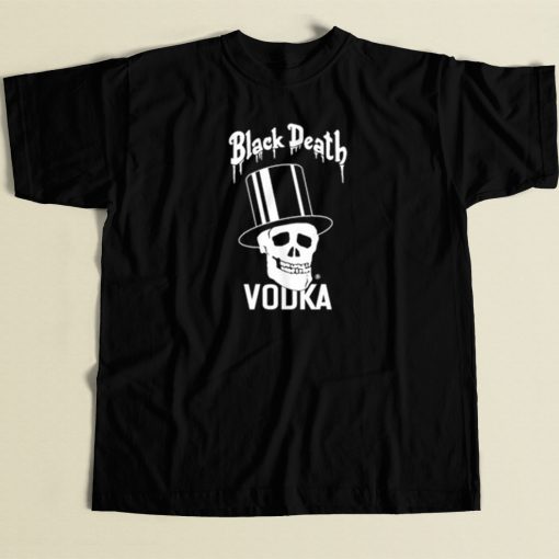 Black Death Vodka Drink In Peace T Shirt Style