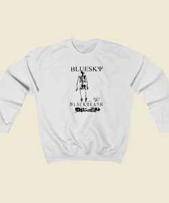 Blue Sky Black Death Skeleton Sweatshirts Style