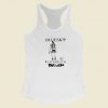 Blue Sky Black Death Skeleton Racerback Tank Top