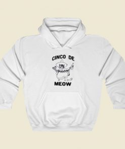 Cinco De Mayo Meow Cat Hoodie Style