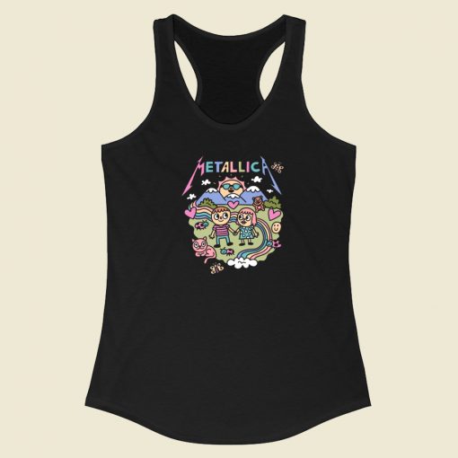 Cute Metallica Cartoon Racerback Tank Top