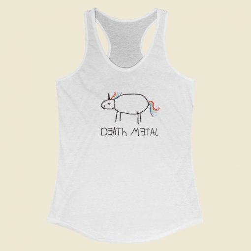 Death Metal Unicorn Funny Racerback Tank Top