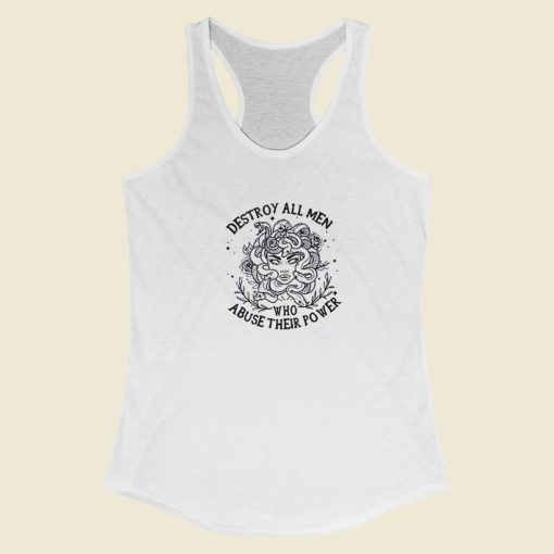 Who Abuse Their Power Racerback Tank Top