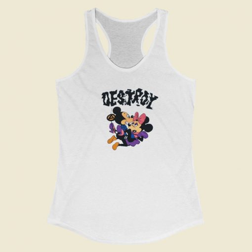 Seditionaries Mickey And Minnie Racerback Tank Top