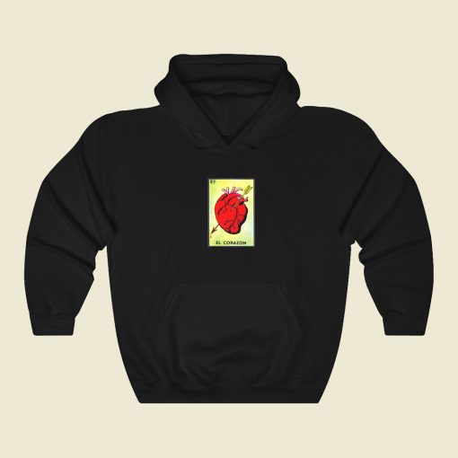 El Corazon Loteria Hoodie Style