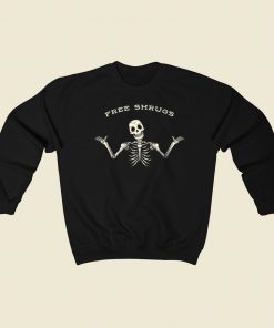 Free Shrugs Skeleton Sweatshirts Style