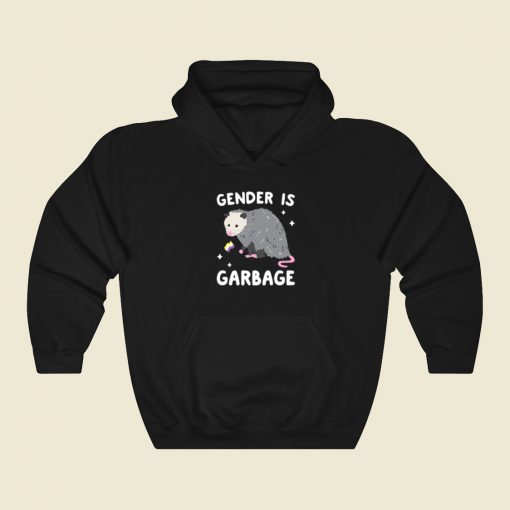 Gender Is Garbage Funny Hoodie Style