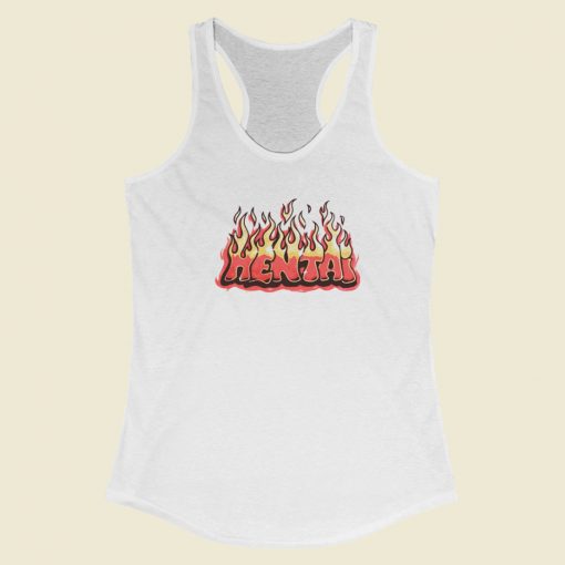 Hentai Flames Graphic Racerback Tank Top