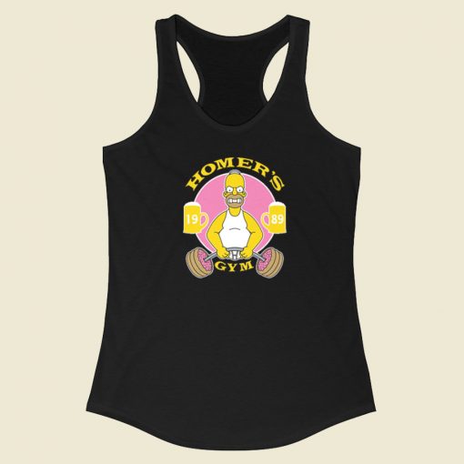 Homer Simpson Gym Racerback Tank Top