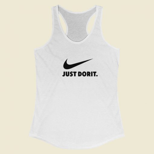 Just Dorit Funny Racerback Tank Top On Sale