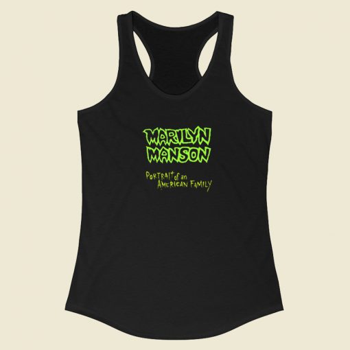 Marilyn Manson Portrait Logo Racerback Tank Top