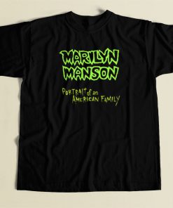 Marilyn Manson Portrait Logo T Shirt Style