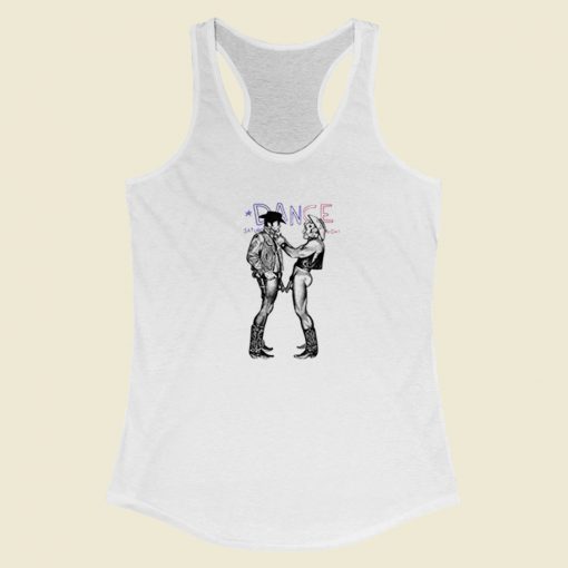 Naked Cowboys 80s Racerback Tank Top