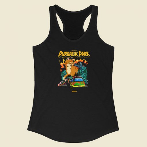 Purrassic Park Graphic Racerback Tank Top