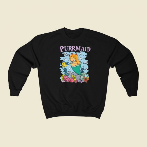 Purrmaid Funny Kitty Sweatshirts Style