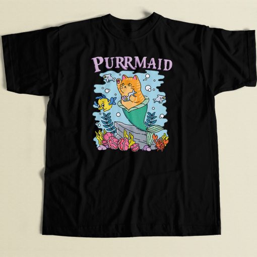 Purrmaid Funny Kitty T Shirt Style